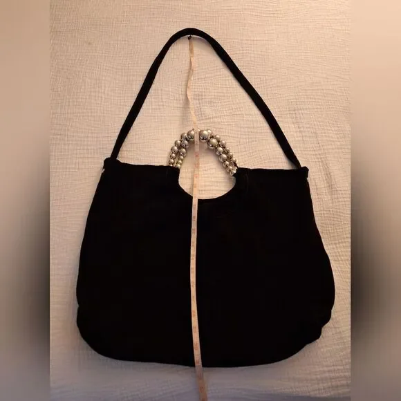 Zara black suede hobo bag limited edition - Picture 5 of 9